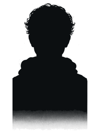 Subject A reference silhouette, front view